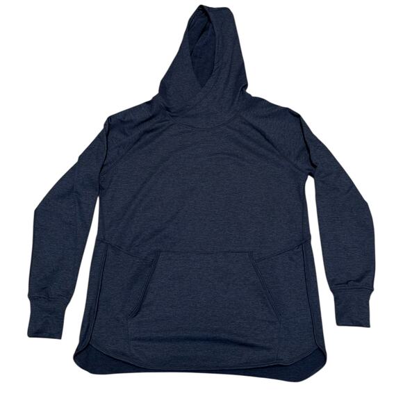 Eddie Bauer EUC Dark Blue Pullover Handpocket Hoodie Size Small - Picture 3 of 5